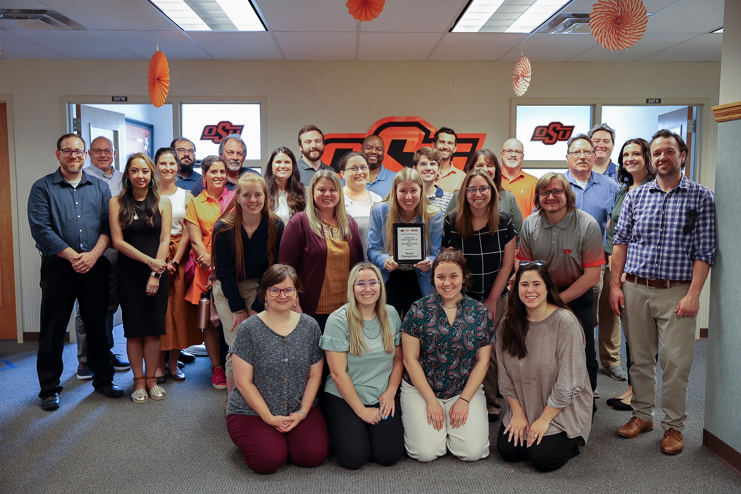 Brand Management team with Certified Healthy Department award