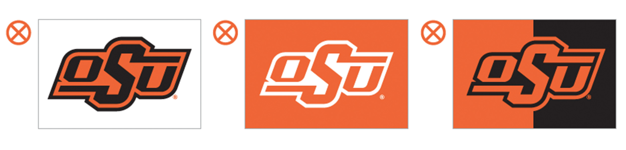unacceptable use of OSU logo, improper color