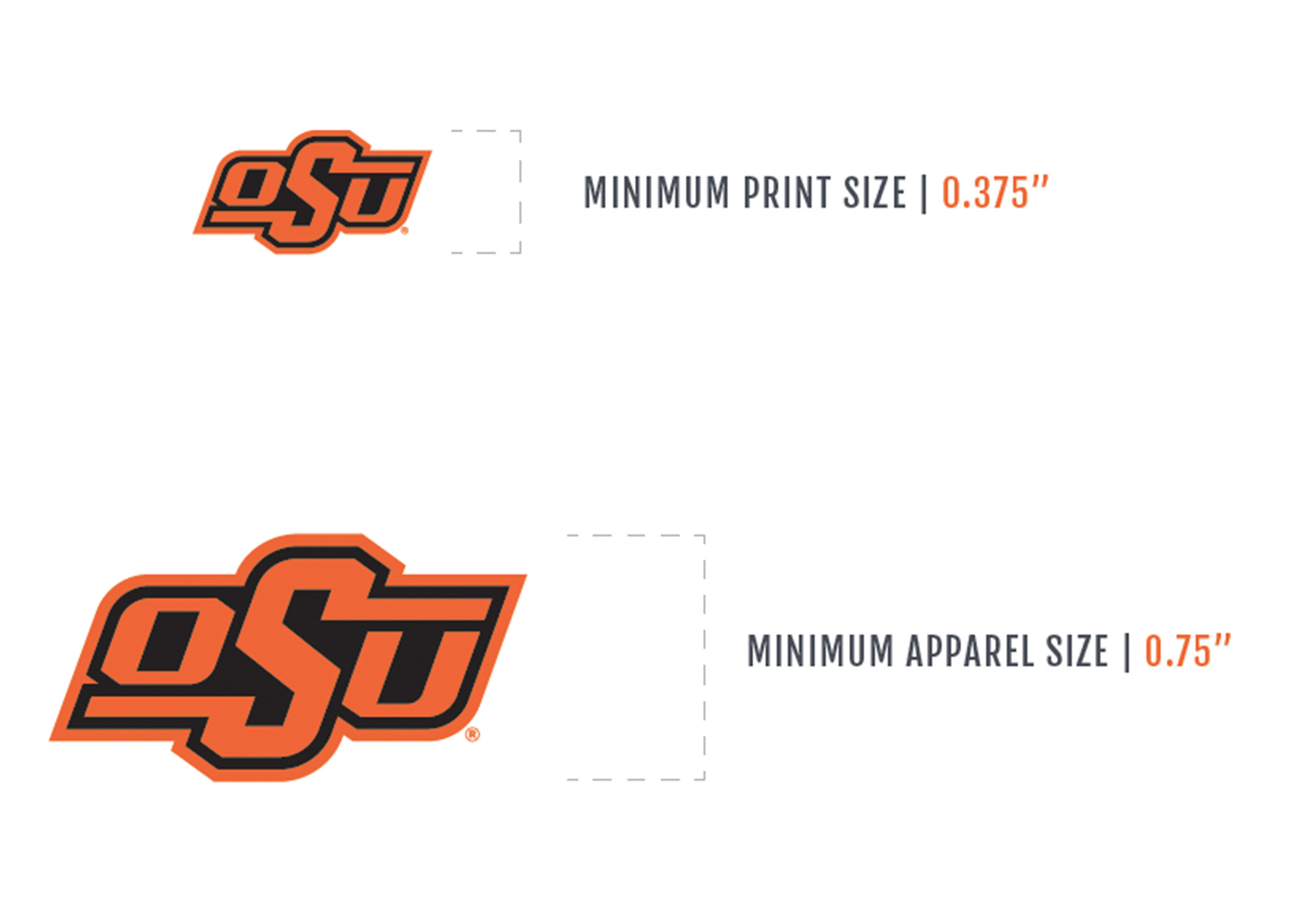 minimum print and apparel logo size
