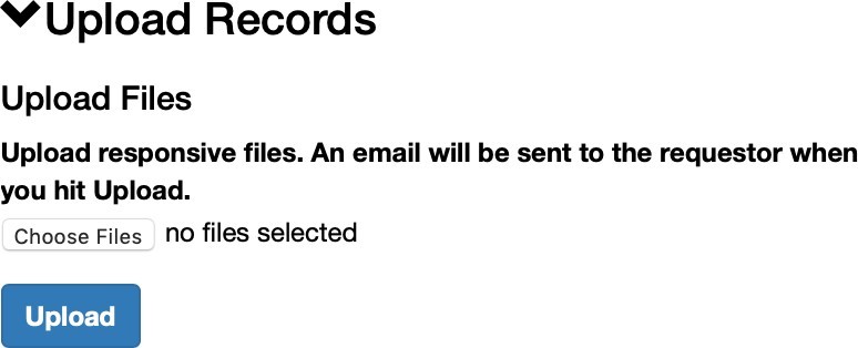 Upload Records Upload Records